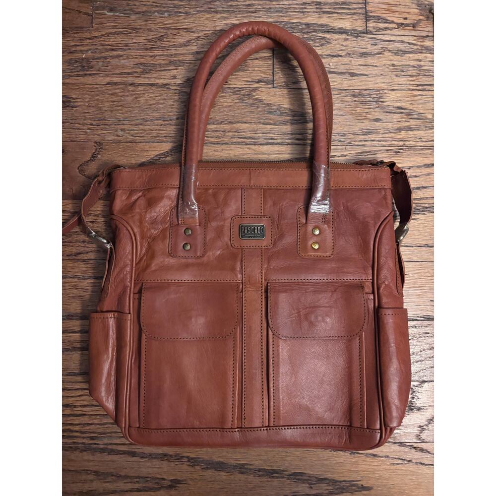 Rust Brown Leather Shoulder Bag by Fossil